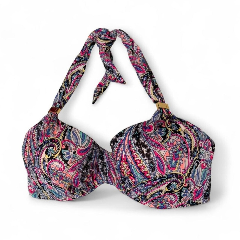 Victoria’s Secret Paisley Padded Halter Bikini Top